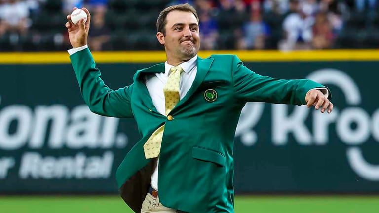 Masters Champion Scottie Scheffler Throws First Pitch at Texas Rangers Game